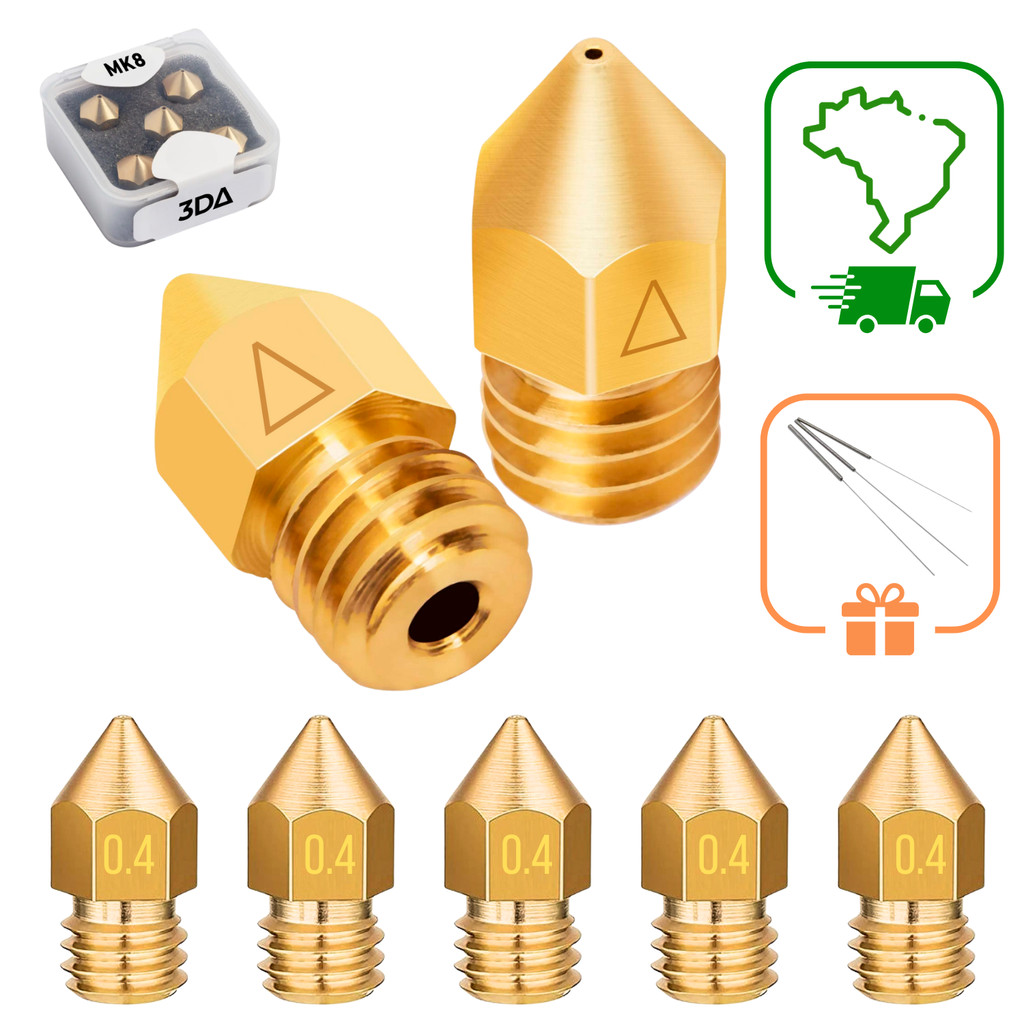 KIT 5 BICOS CREALITY CR 6 MAX NOZZLE IMPRESSAO 3D UPPER