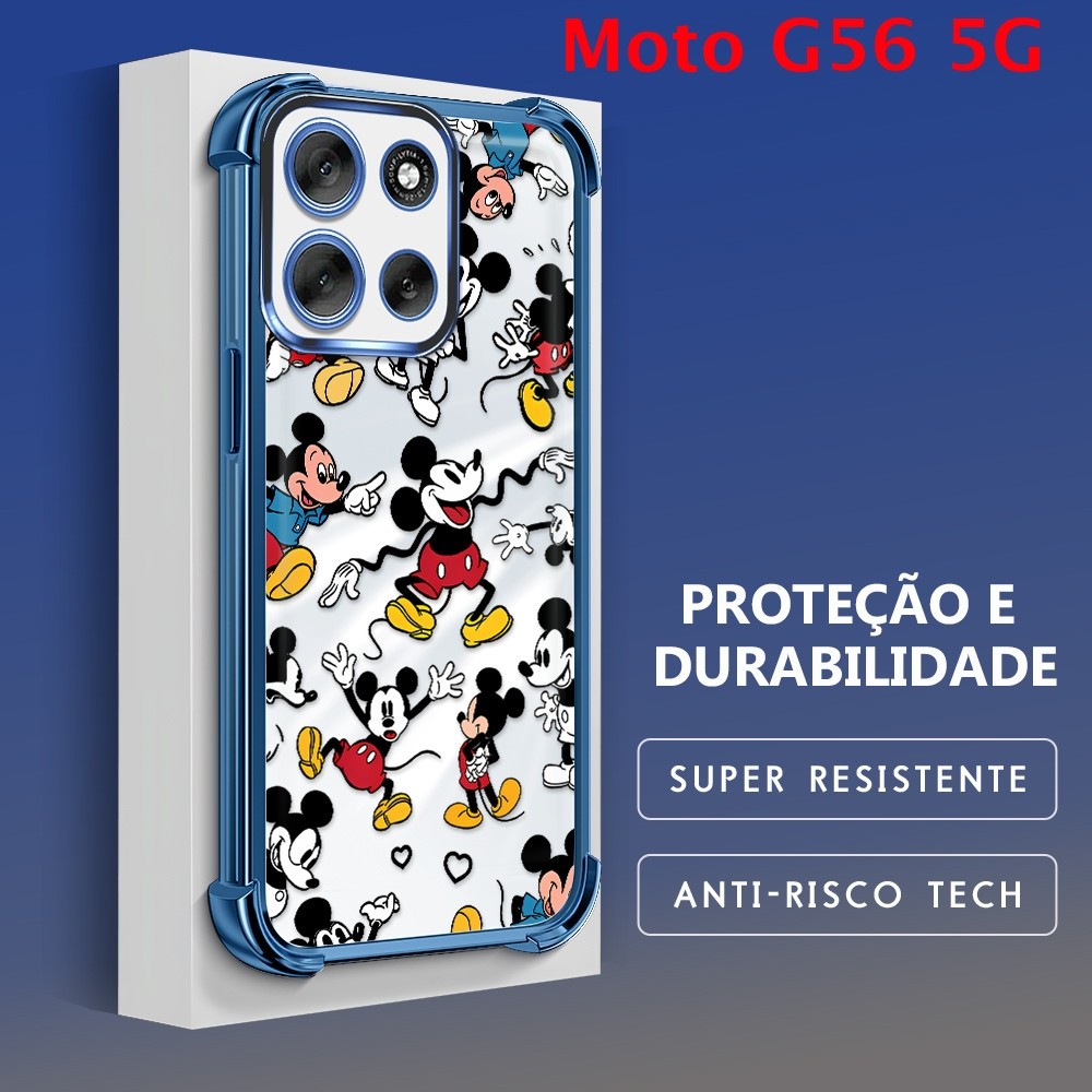 Capa Para Motorola Moto G56 5G Capinha Anti Choque Case Transparente 0009 FS