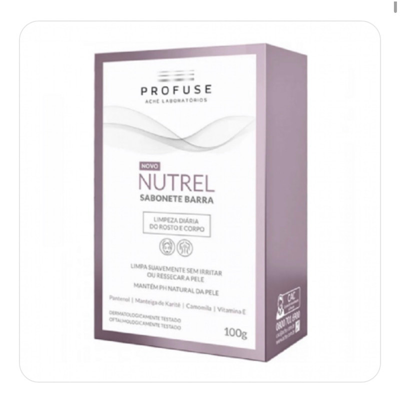 PROFUSE NUTREL SABONETE EM BARRA 100GR