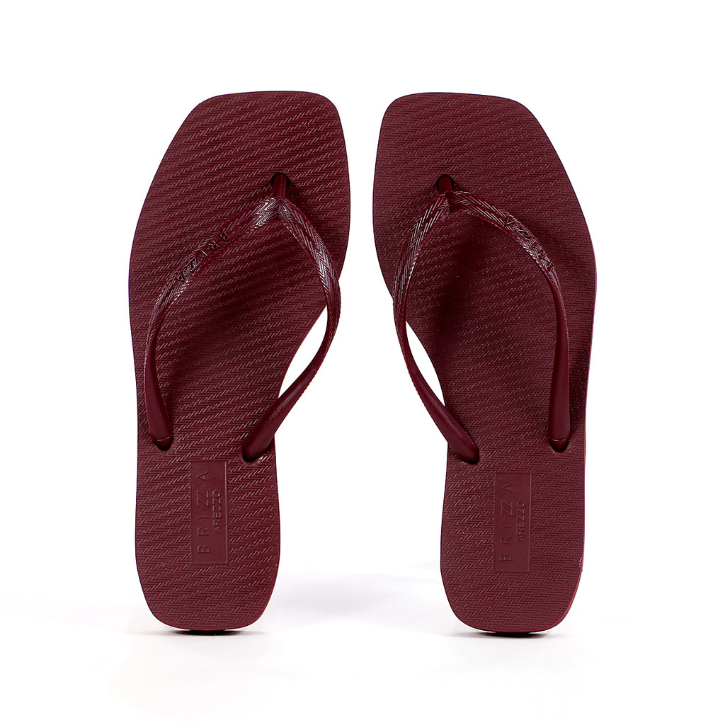 Chinelo Brizza Arezzo Bico Quadrado Bordô - Feminino