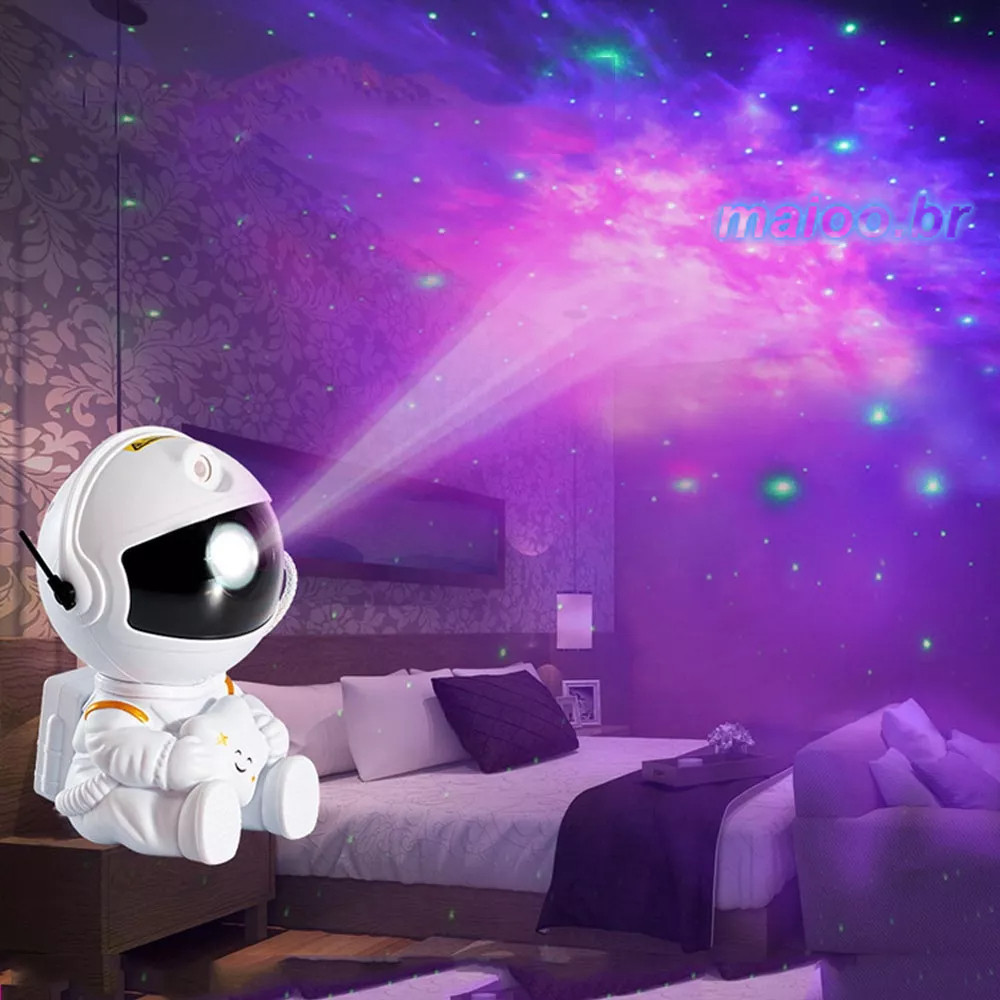 Astronauta Estrela de Segurar Astronauta Estrela de Projeção Quarto de Lâmpada Astronauta de Cabeceira Ornamentos Contro