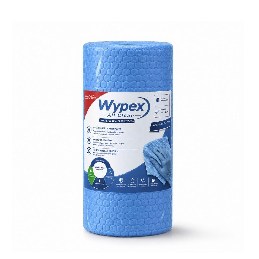 100Un Pano Industrial Reutilizável Multiuso Resistente Wypex 20X15
