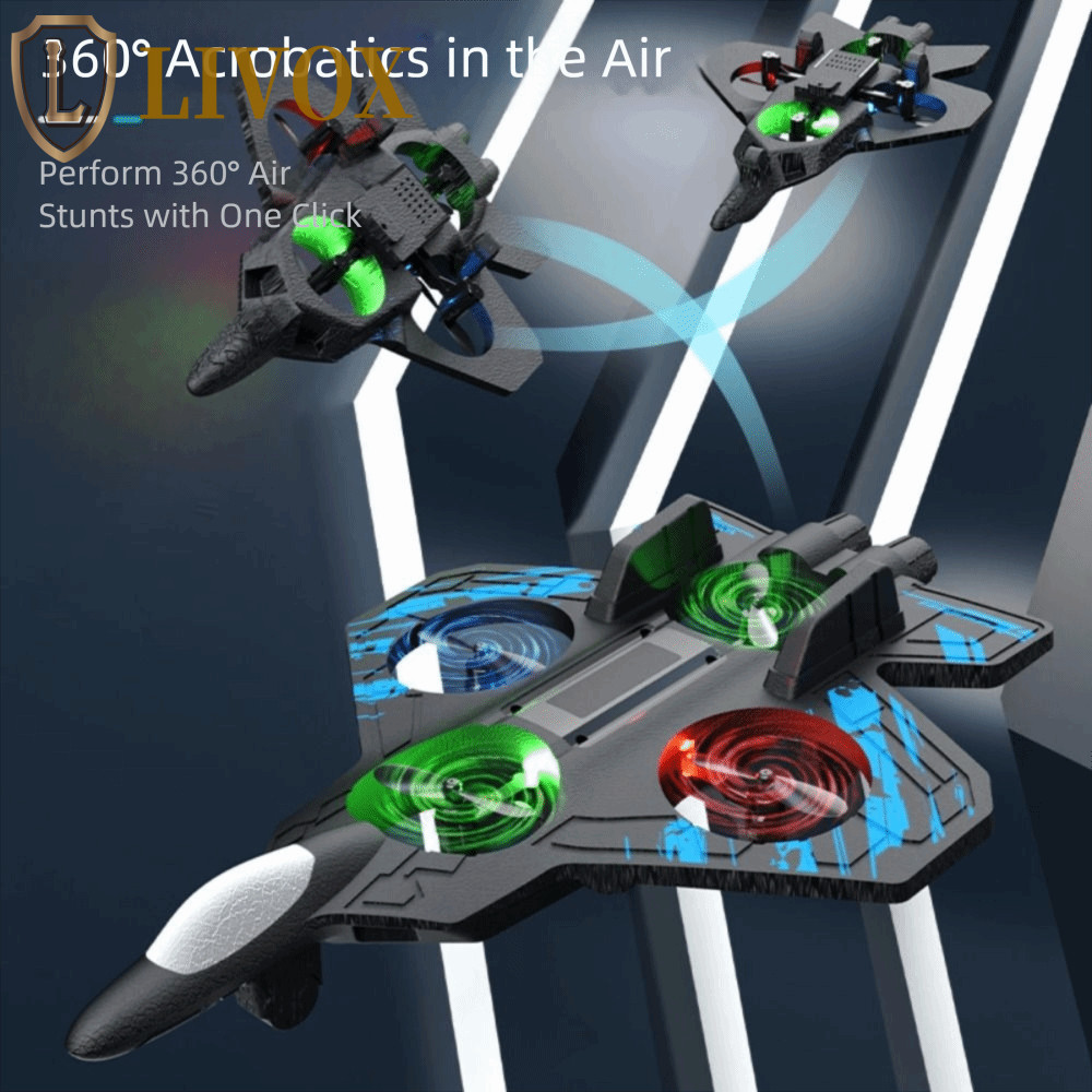Brinquedo De Helicóptero De Quatro Motores LIVOX , Lutador De Espuma Com Controle Remoto 2.4G Stunt EPP , Luz