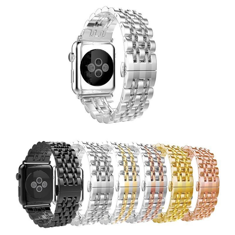 Pulseira Metal Aço 7 Elos LTIMPORTS para Apple Watch 42mm Series 11/10 41mm 9/8/