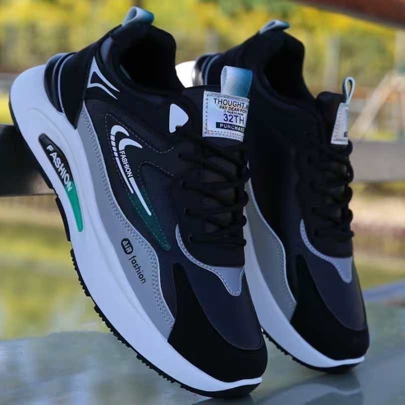 Tênis De Couro Versátil Masculino Impermeável E Antiderrapante Corrida Casual Pai Na Moda S