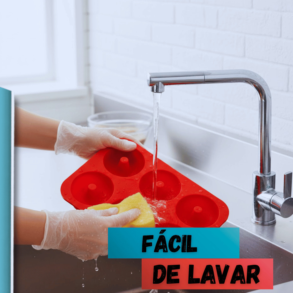 Forma de Silicone Para Donuts Rosquinhas Doces Mini Pudim Antiaderente Não Gruda Cor Sortida Utensílios — imagem 2 de 2