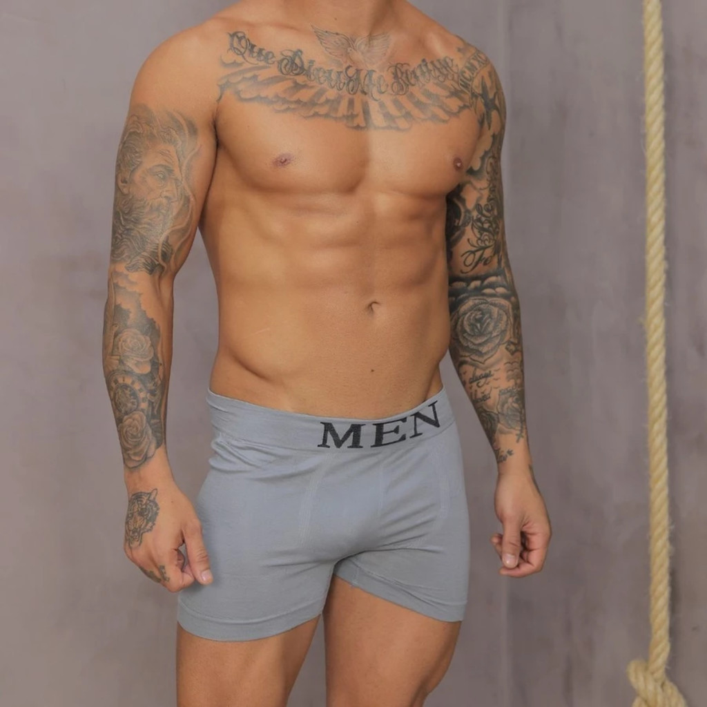 Cueca Boxer Sem Costura Microfibra Men Casual Premium Toque Macio Masculino PROMOÇÃO