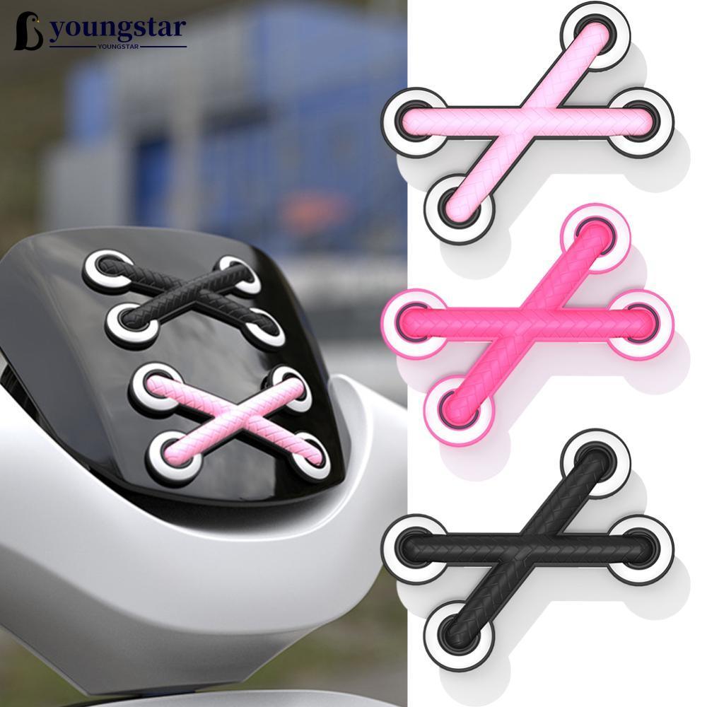 YOUNGSTAR Carro Motocicleta Decalques Adesivo Decorativo Vinil Engraçado Cruz Cadarços Para Meninas Capacetes Das Mulher