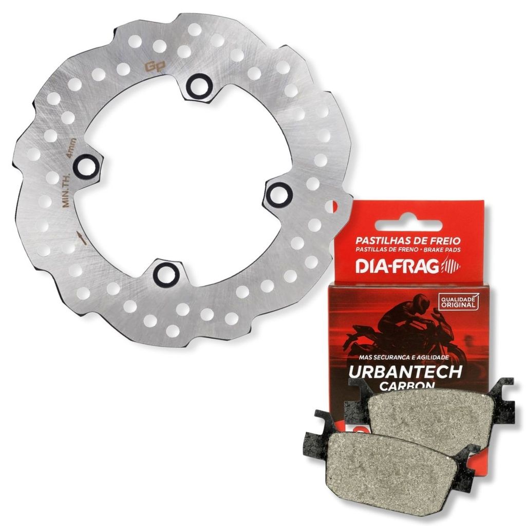 Disco de Freio Traseiro Adv 150 / Adv 160 + Pastilhas Diafrag