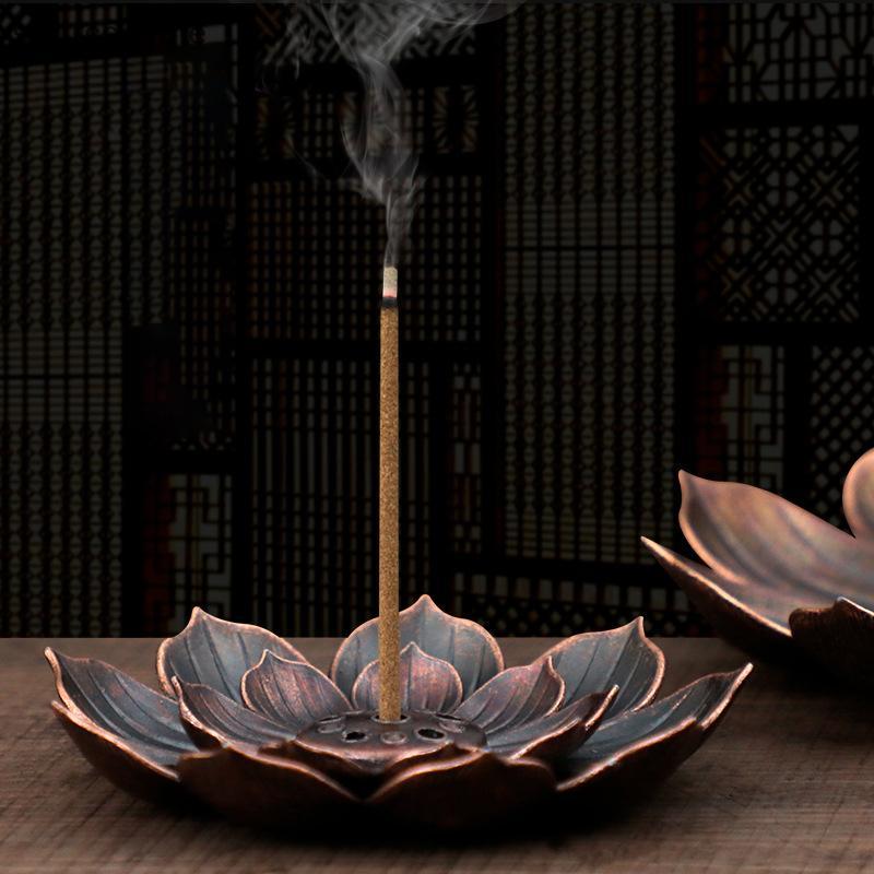 [sourcecome] Queimador De Incenso Baflow Sti Suporte Budismo Decoração Bobina Lotus Censer Boutique