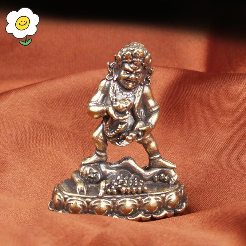 maoting } Bronze Deus Da Riqueza Pequena Estátua Estatuetas De Buda Miniaturas Budismo Figura Desktop Ensagrar Ornamento