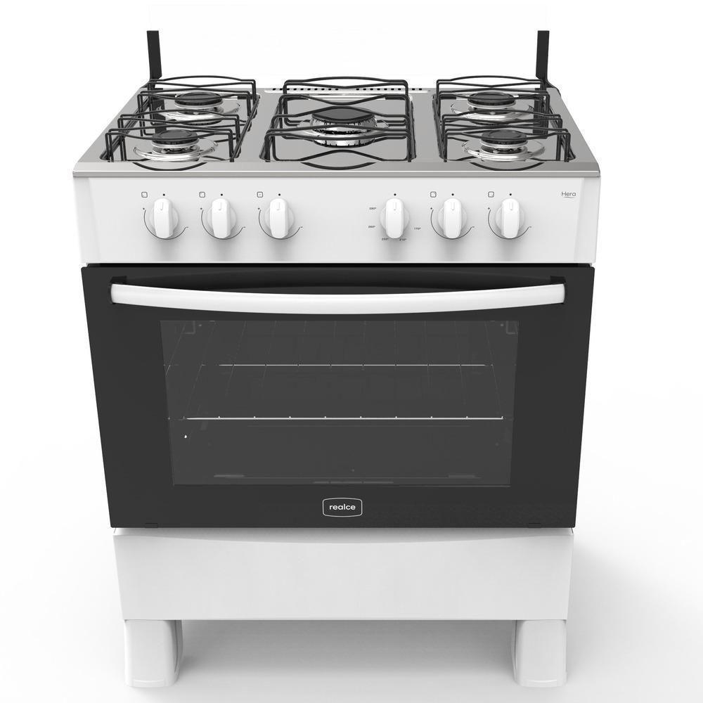 Fogão de Piso 5 Bocas a Gás GLP Realce Eletrodomésticos CR202 Branco Bivolt