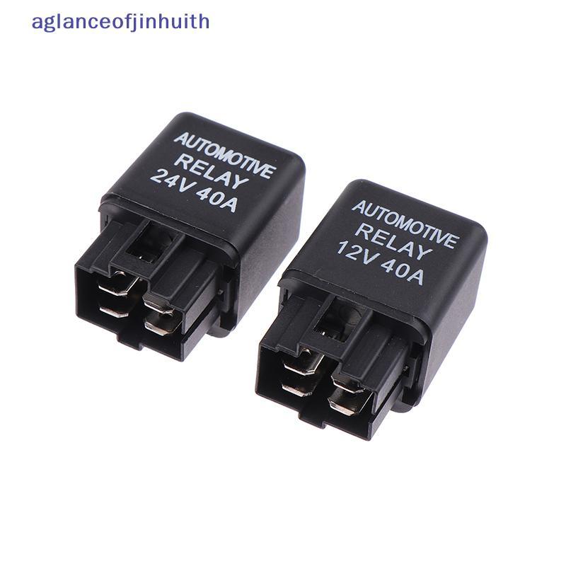 [aglanceofjinhui] 1Pc Relé De Carro 12V 24V 40A 40 AMP Automotivo Van Barco Bicicleta 4 Pinos SPST Alarme Peças De Repos