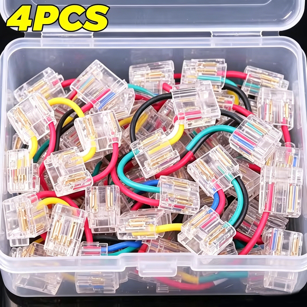 2/3/4 Pinos Estrutura Em Forma De L Tiras De Luz LED Conector De Canto Escudo Transparente Terminal Adaptador De Ilumina