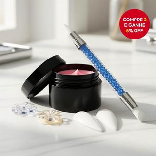 Kit OsNailmall com 3 géis sólidos e caneta de ponta dupla, gel modelador 3D para alongame…