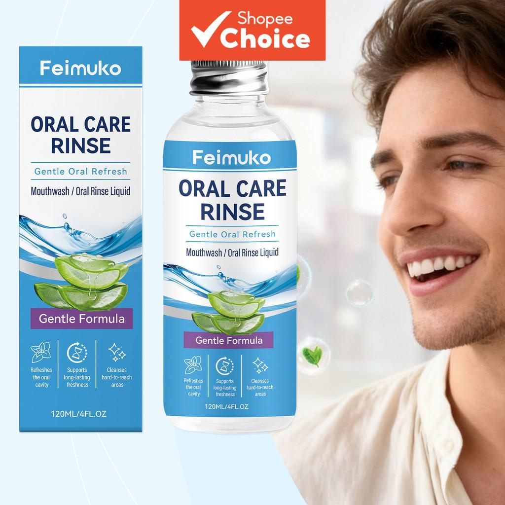 Enxaguante Bucal Fresh Breath 120 ml – Cuidado Oral Suave e Confortável com Hortelã-Pimenta e Aloe Vera – Hálito Fresco