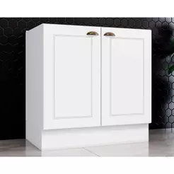 Módulo Cozinha Henn Americana Balcão 2 Portas s/ Tampo 80cm Branco