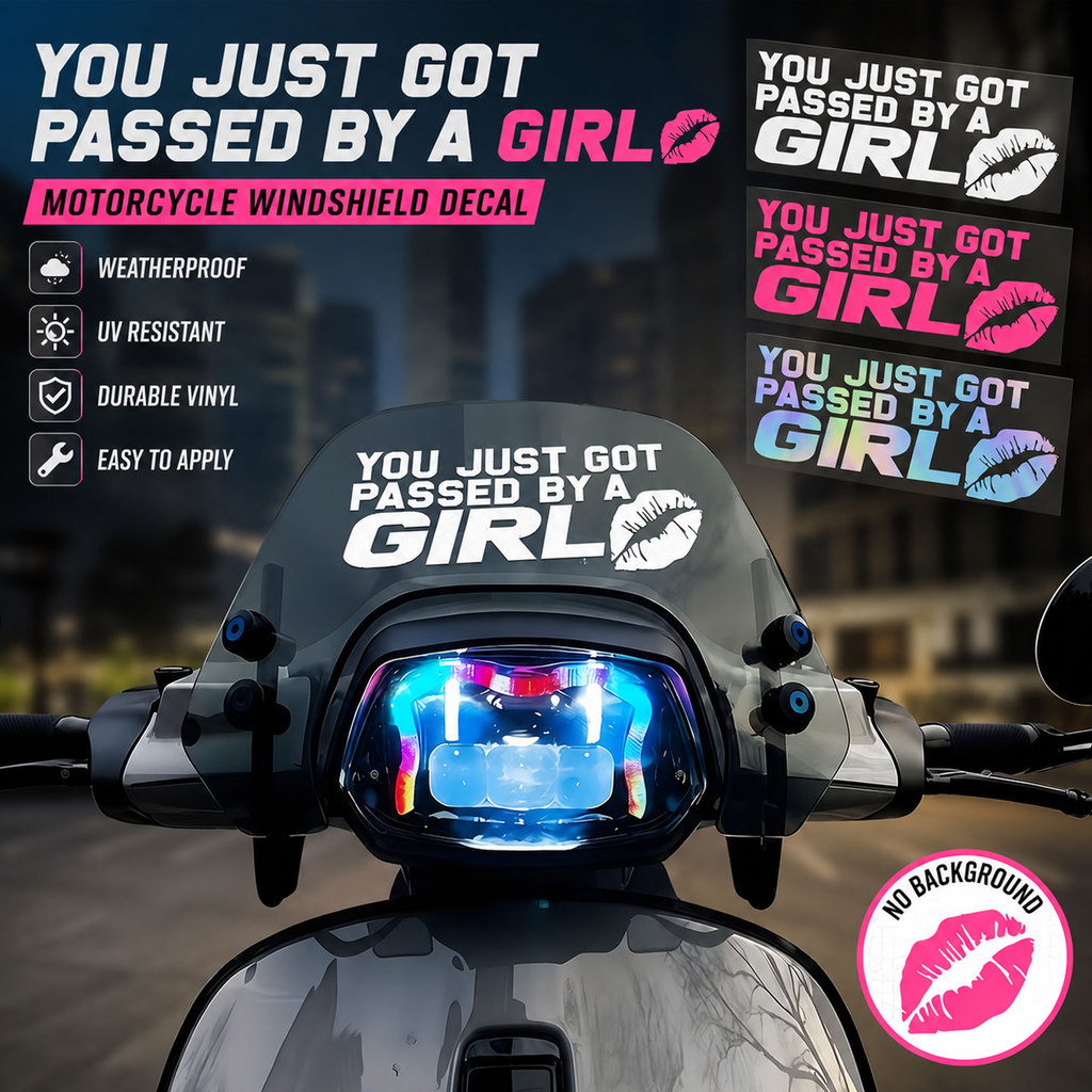 Você Só De Passar Por Uma Menina Adesivo De Motocicleta , Pára-Brisa E Decalque De Corpo , Vinil À Prova D'água Engraçad