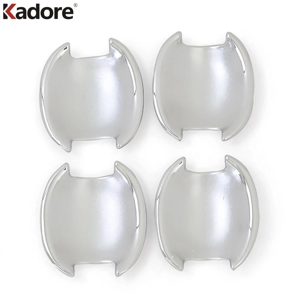 Para Nissan March Micra 2010 2011 2012 2013 2014 ABS Chrome Maçaneta Da Porta Tigela Copo Capa Guarnição Acessórios Ades
