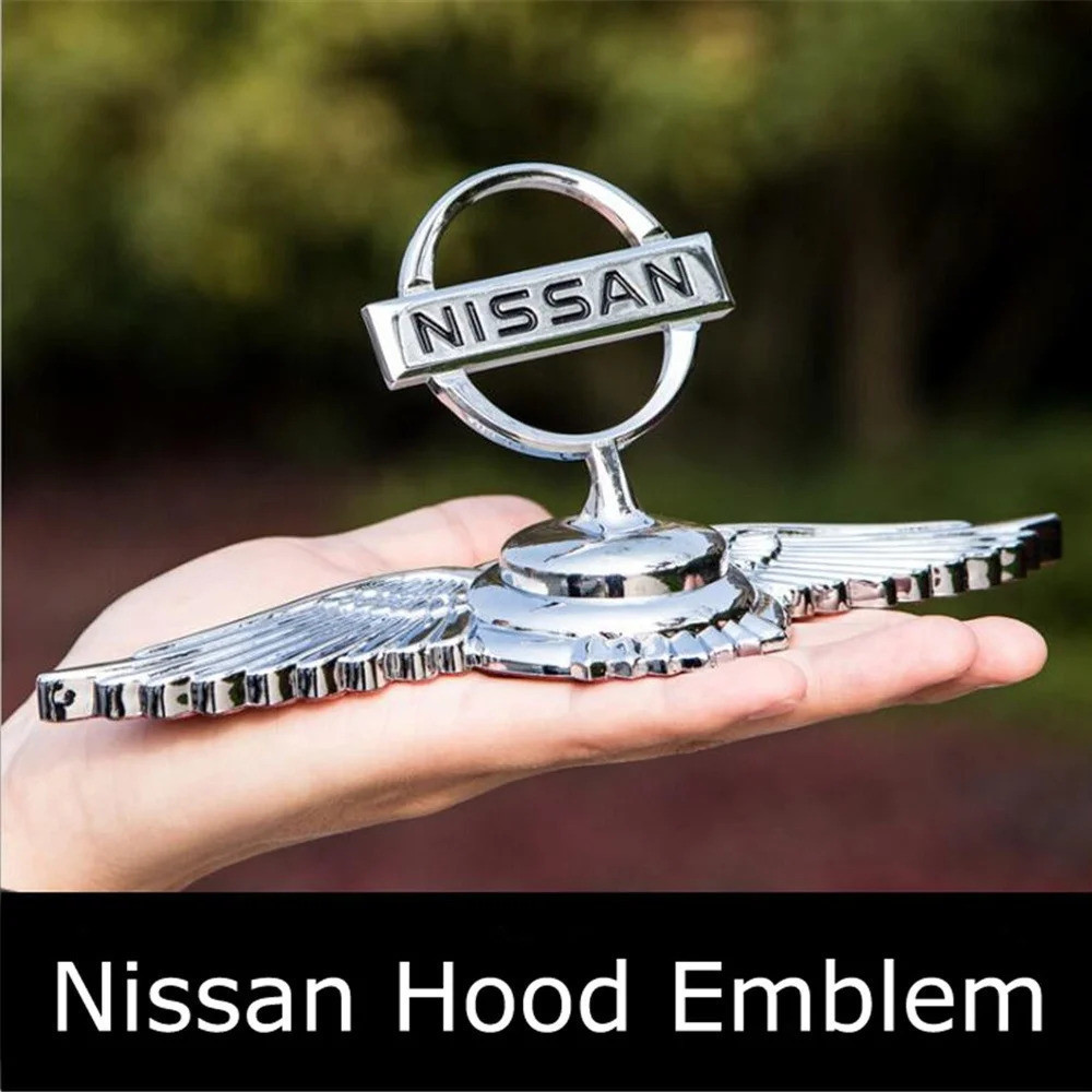 Emblema cromado para capô dianteiro de carro, adesivo para Nissan Qashqai, Juke, Note, Altima, Almera, Titan, Teana, Lea