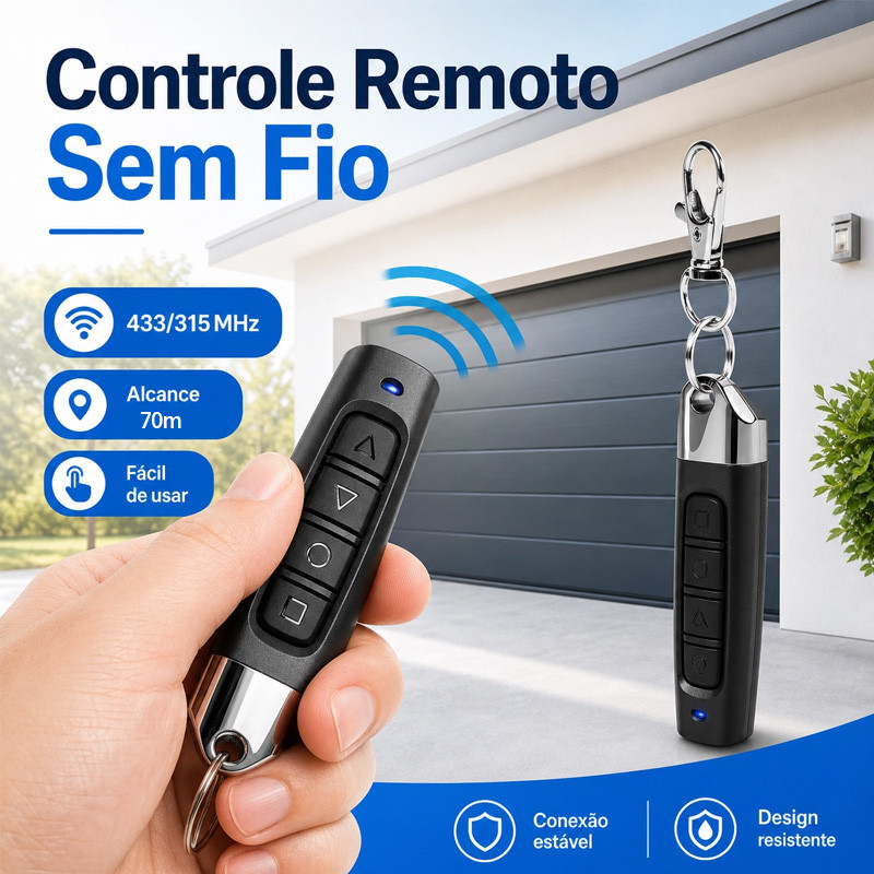 4 em 1 Controles de Portão Eletrônico Kit 3 Controle 433MHz reposição portão eletrônico alarme automotivo