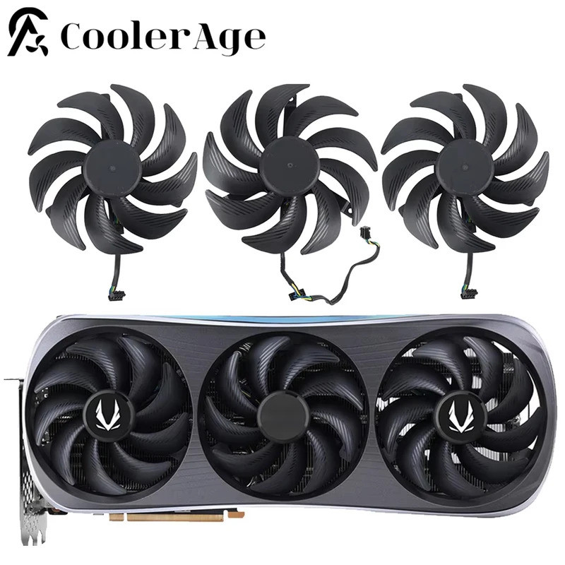 Ventilador De Placa De Vídeo 102MM RTX4080 RTX4090 Para ZOTAC GeForce RTX 4080S 4090 AMP Extremo AIRO Gráfica GPU Cooler