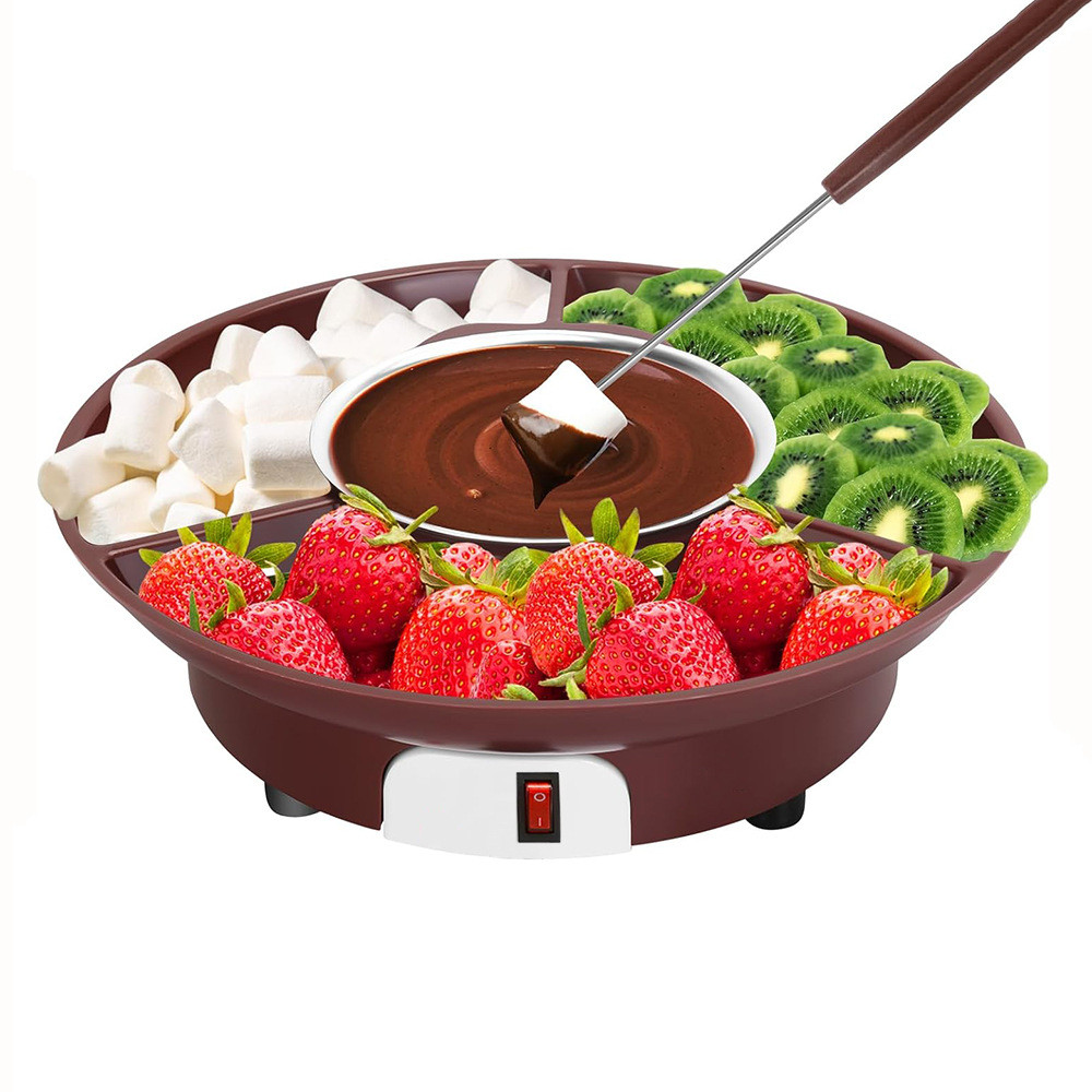 Aquecimento elétrico transfronteiriço, chocolate, queijo, panela quente, máquina de molho de chocolate, pote termostátic