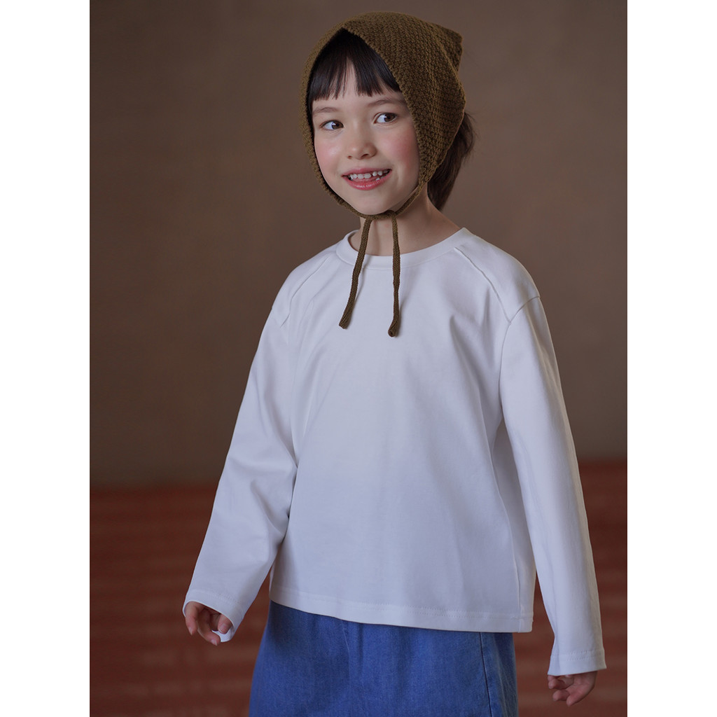 Haya Roupas infantis Roupas de primavera para crianças Camiseta branca de algodão adequada para a pele Meninos Meninas T