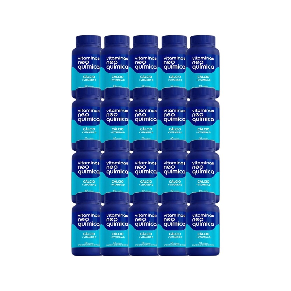 Kit 20x Suplemento Cálcio + Vitamina D 60 Cápsulas - Neo Química