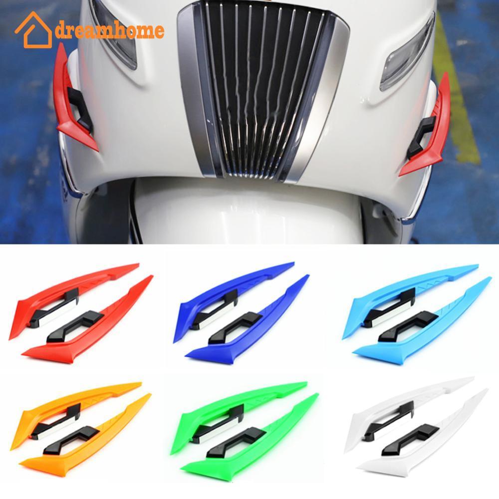 DREAMHOME 2 Peças Winglets De Motocicleta Spoiler Lateral Dianteiro Conjunto De Asa Aerodinâmica De Vento Fixa Com Adesi