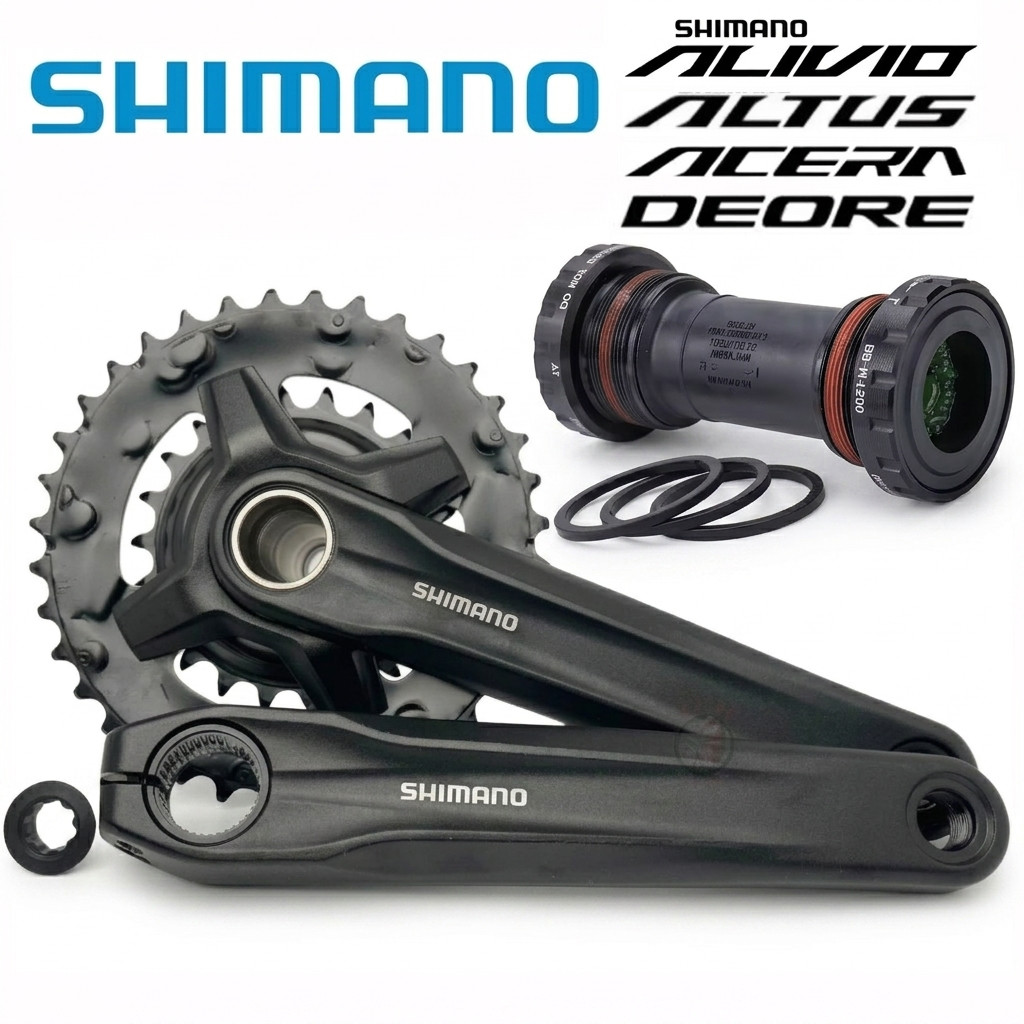 Pedivela Shimano + Central Hollowtech  Original Altus/Alivio/Acera/Deore