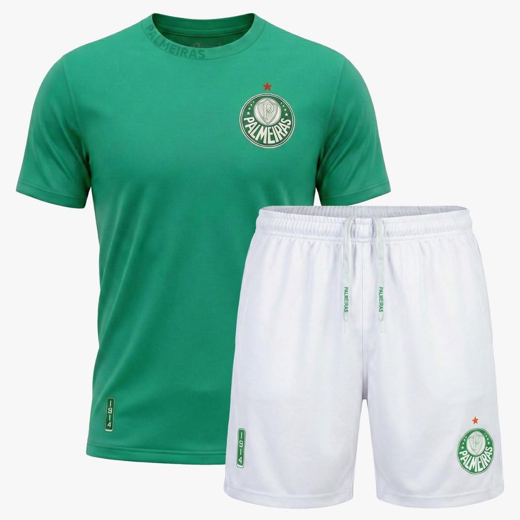 Conjunto Infantil Palmeiras 1914 III - Shorts e Camisa