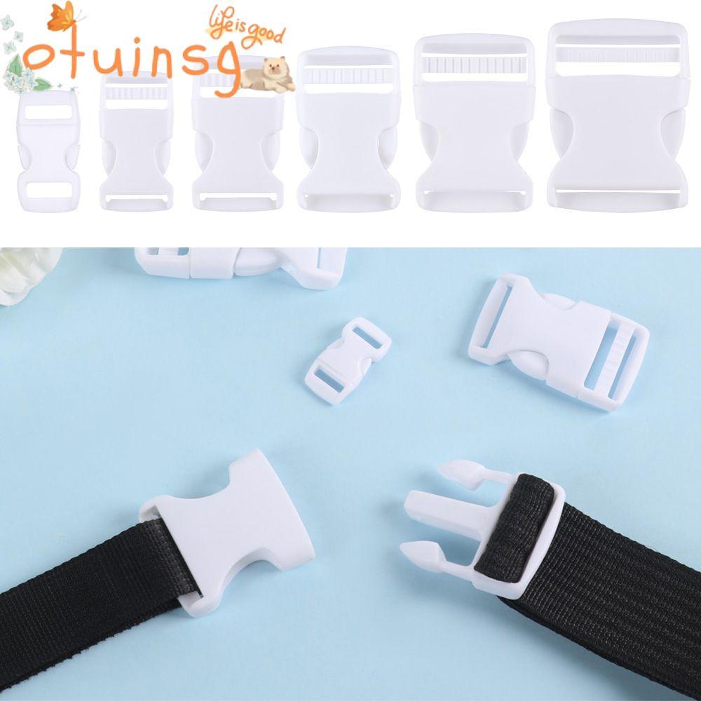OTUINSG 2/5/10/20/30pcs Fivela Curva De Plástico De Alta Qualidade Hardware Branco Dual Paracord Pulseira Bloqueio
