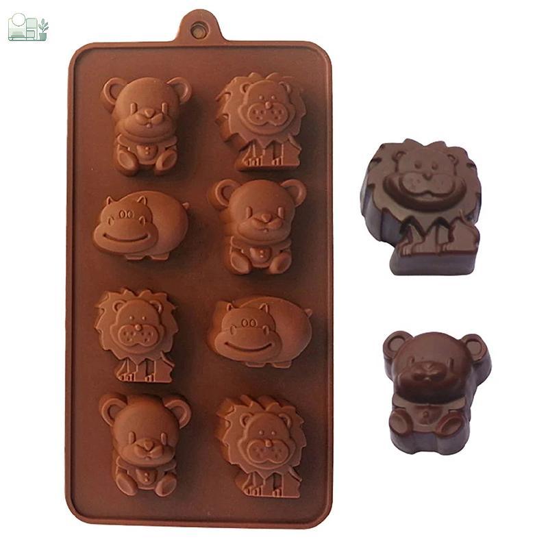 GAV Molde De Silicone Animal Hipopótamo Leão Urso Forma Chocolate Sabão Bolo DIY Utensílios De Cozinha Quente