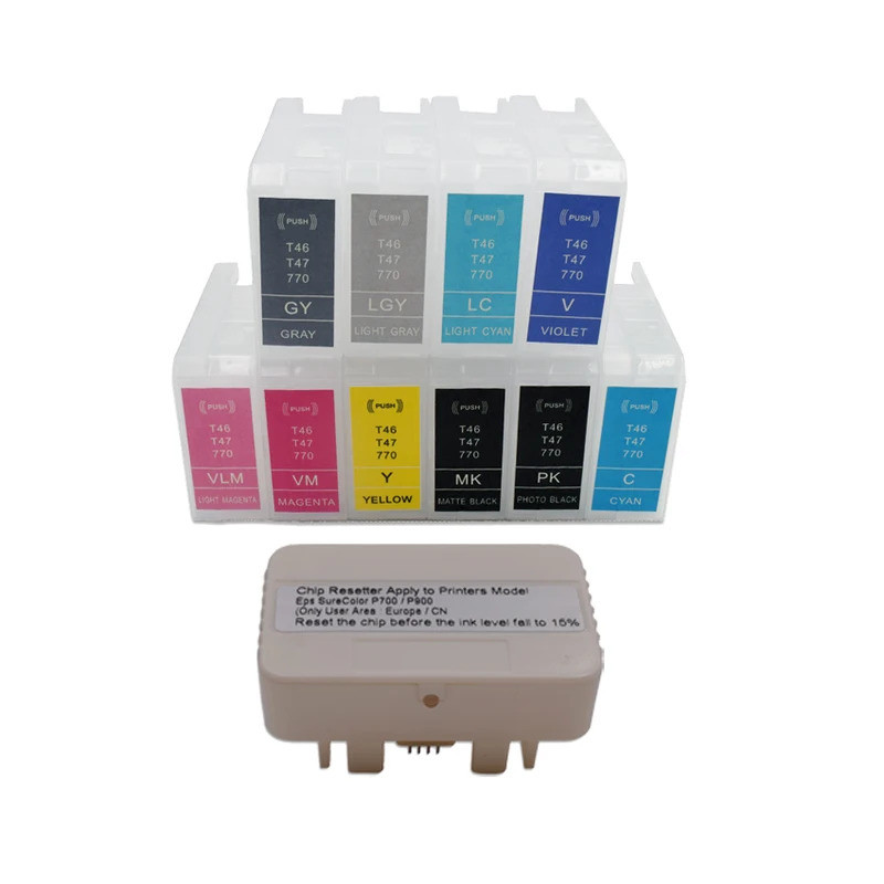 Cartucho De Tinta Recarregável FW Europe T46S T46Y T47A Sem Chip Ou Redefinição De Para Impressoras Epson SureColor SC-P