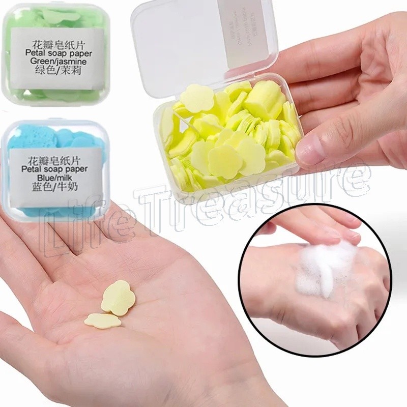 [Destaque] Folhas De Sabão De Espuma Para Banho De Viagem/Sabonete Portátil Lavar As Mãos Fatia Perfumada/Papel De Sabon