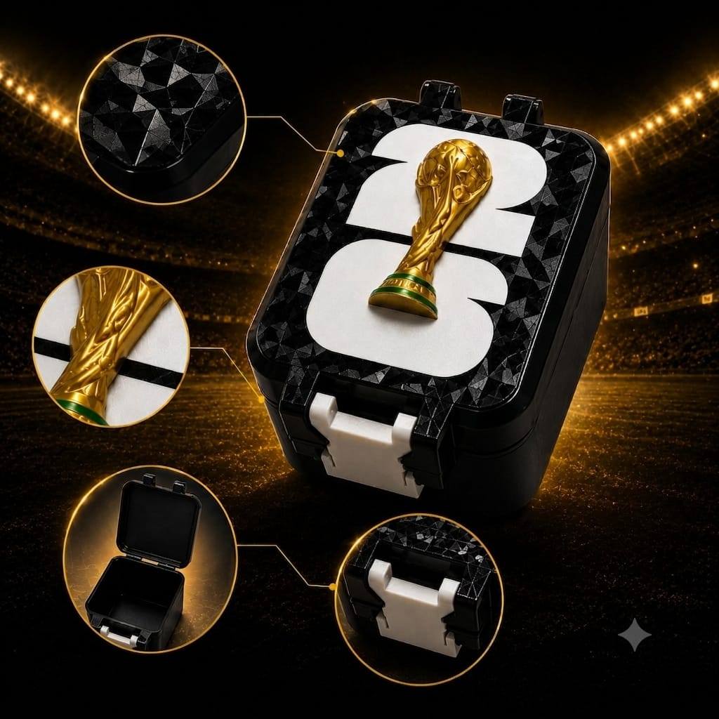 Porta Figurinha Copa Do Mundo 20Caixa Maleta Guardar Album Fifa Organizer Protetor Case Box Premium Oficial Luxo Top