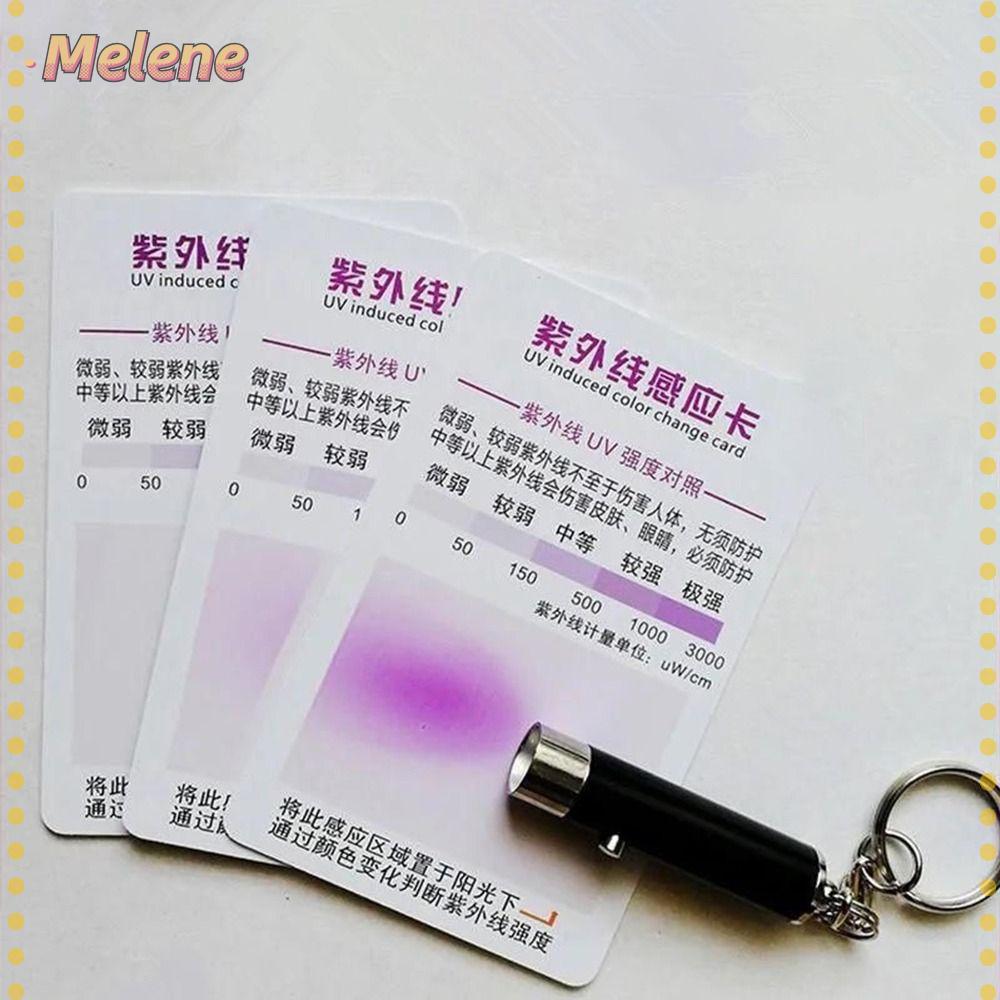 MELENEY9 1/5/10PCS Cartão De Proteção Solar , Sensor UV De PVC , Papel De Teste Reutilizável E Fácil De Transportar