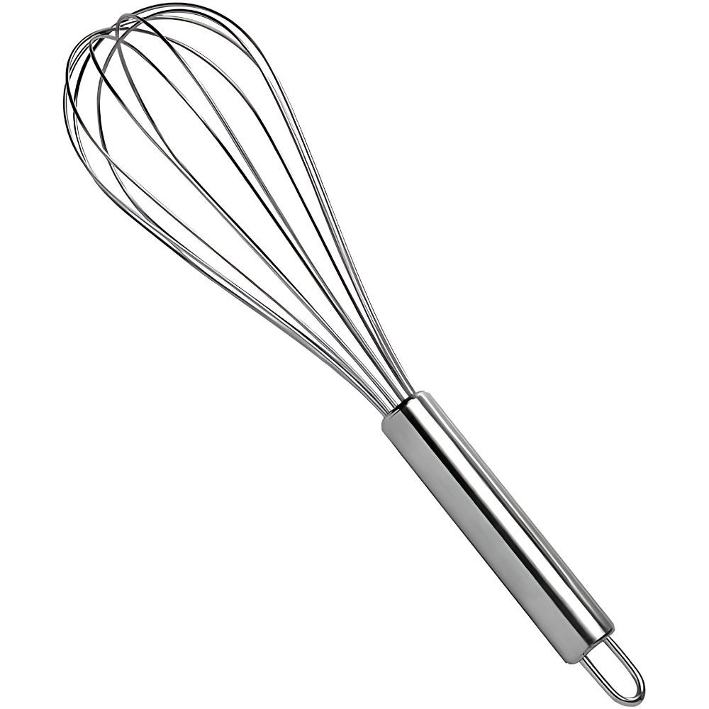 Fouet Batedor de Ovos Inox Profissional Ideal para Bolos Tortas Claras em Neve e Muito Mais
