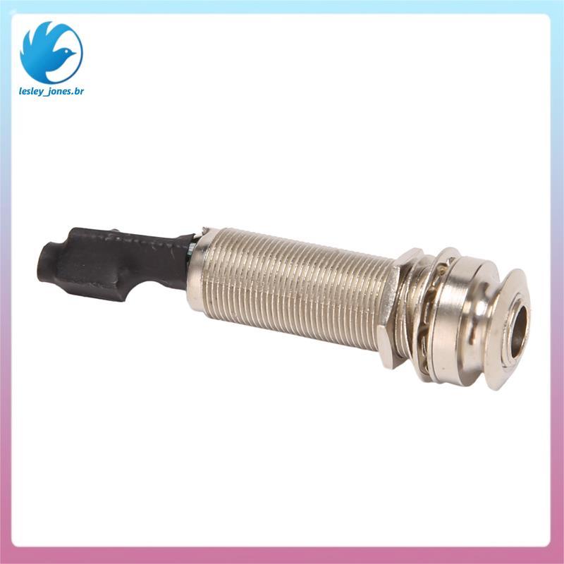 [lesley_jones.br] Jack Endpin De Guitarra , Saída De 6.35 Mm Entrada De 2.5 Para Acústica Haste Embutida Piezo Pickup So