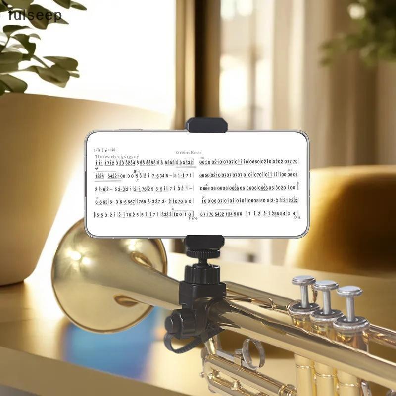 [fulseep] et Lira Suporte Para Telefone Instrumento Musical Ajustável Banda De Marcha Oboé Trombone Clarinete BR