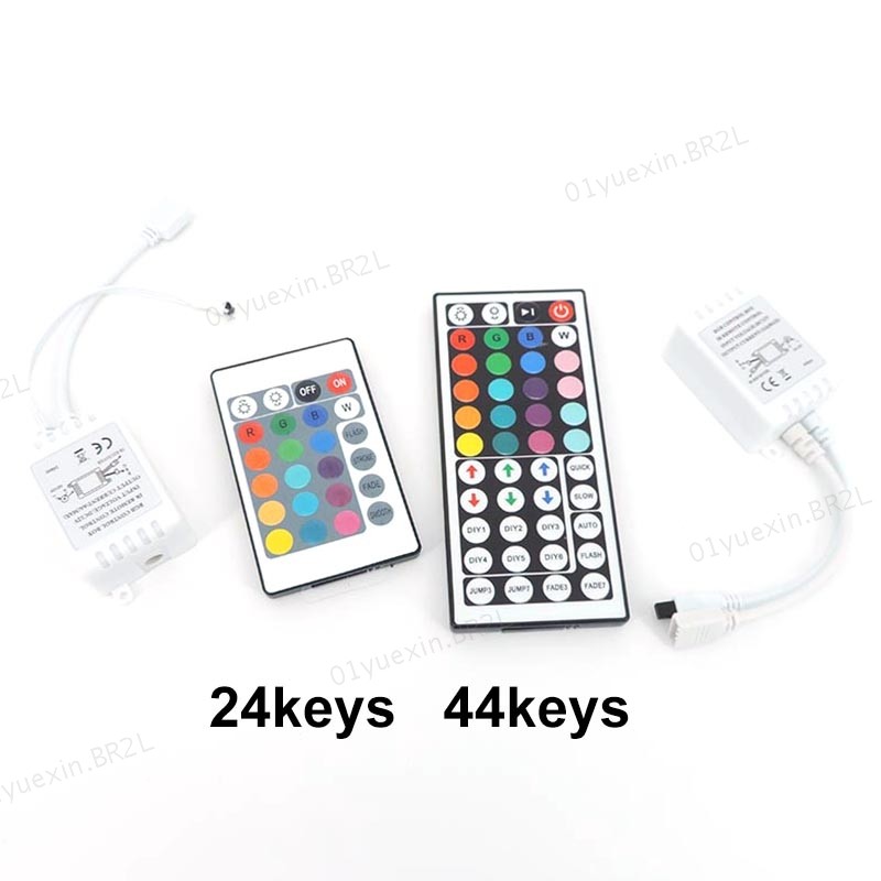 DC 12V RGB IR Controle Remoto LED Luz De Tira 24 44 Teclas Interruptor Ajustável Para SMD 3528/5050/5730/5630 Strip Lâmp