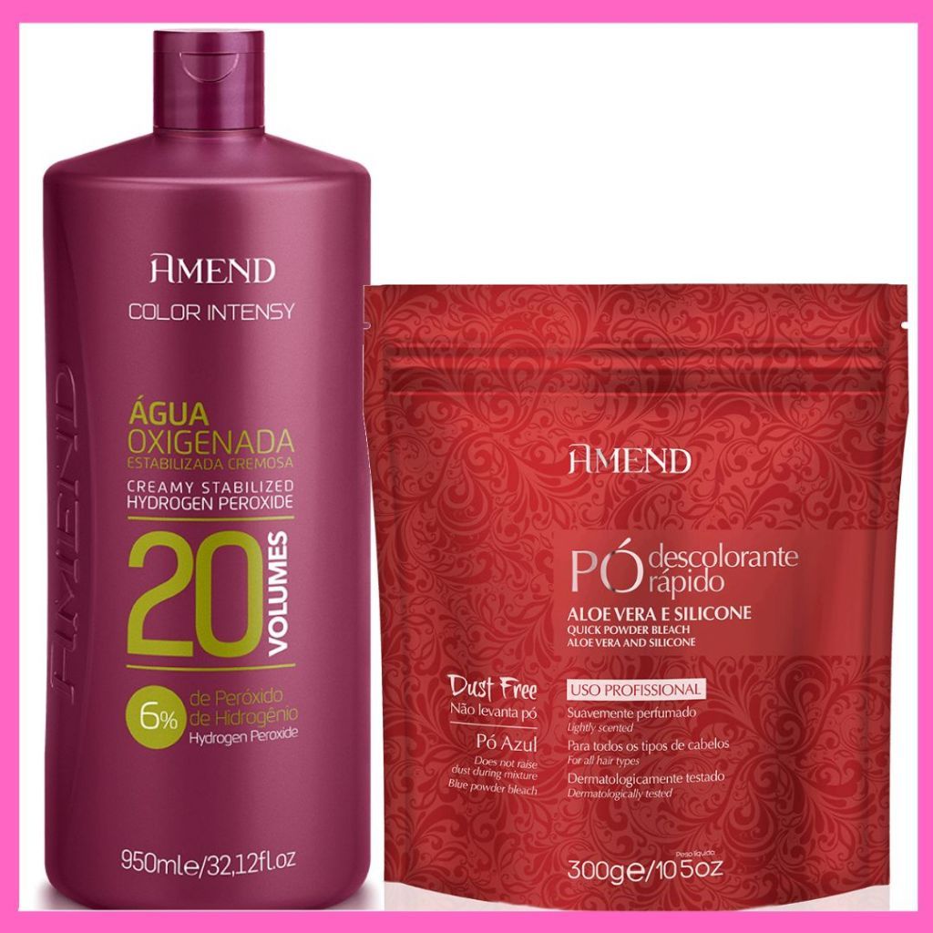 Kit Amend Color Intensy – Água Oxigenada 20vol 950ml + Pó Descolorante 300g