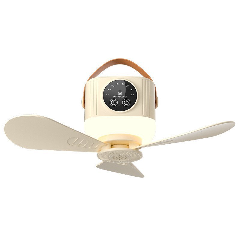 Novo ventilador de teto inteligente com luz, ventilador elétrico para camping, luminária de mesa, ventilador de teto int