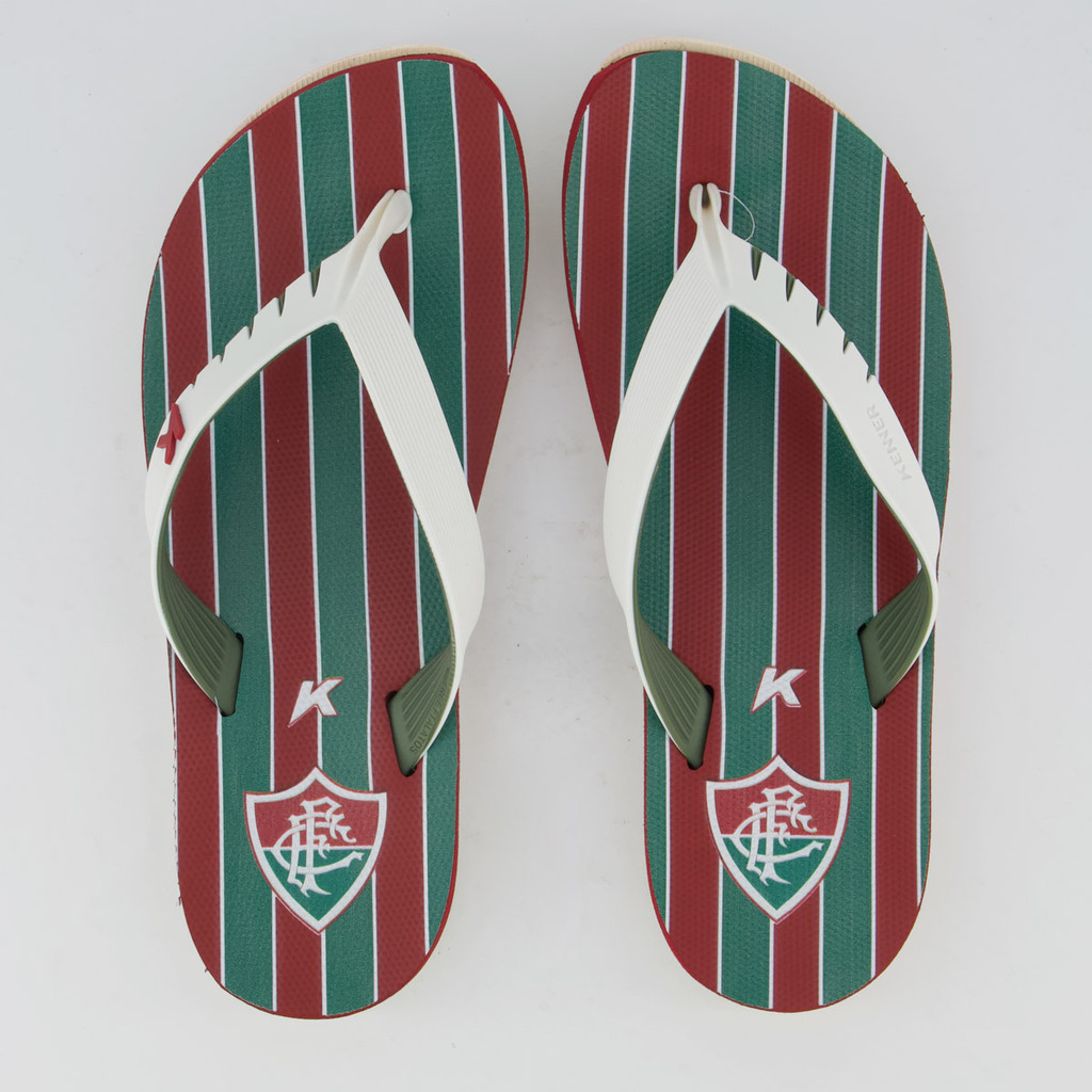 Chinelo Kenner Red Fluminense Vermelho e Verde