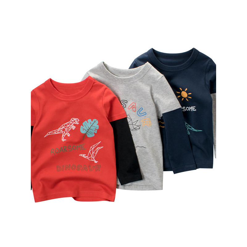 27 crianças meninos primavera outono roupas outono inverno crianças roupas do bebê crianças de manga comprida camiseta f