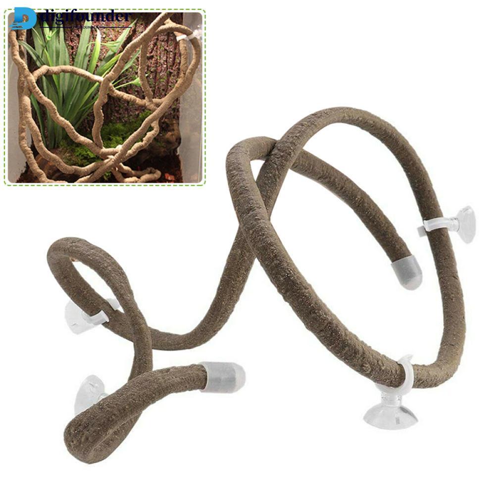 DGF Artificial Flexível Réptil Videiras Rattan Camaleão Lagarto Terrário Ramos Dobrável Selva Pet Habitat Decoração L9T4