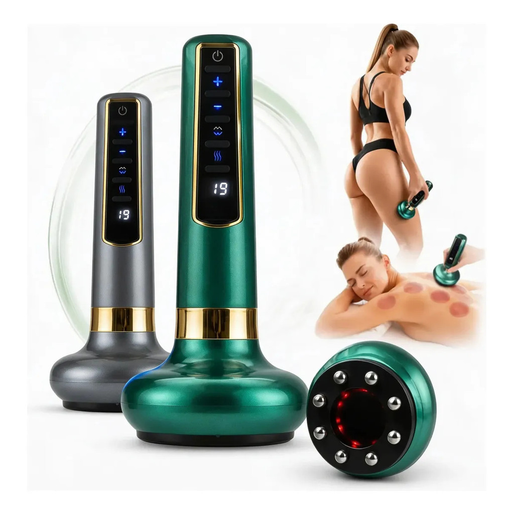 Aparelho Massageador a Vácuo com Ventosa e Infravermelho para Terapia de Sucção - MGC