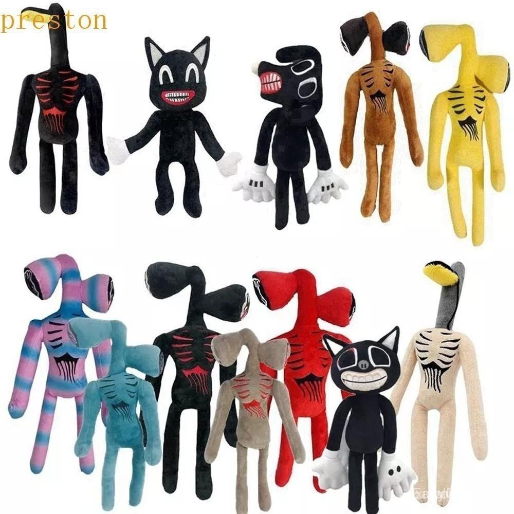 PRESTON Natal Siren Cabeça Stuffed Animals Pelúcia Branco Preto Brinquedos Figuras Cartoon Cat Stuffed Boneca