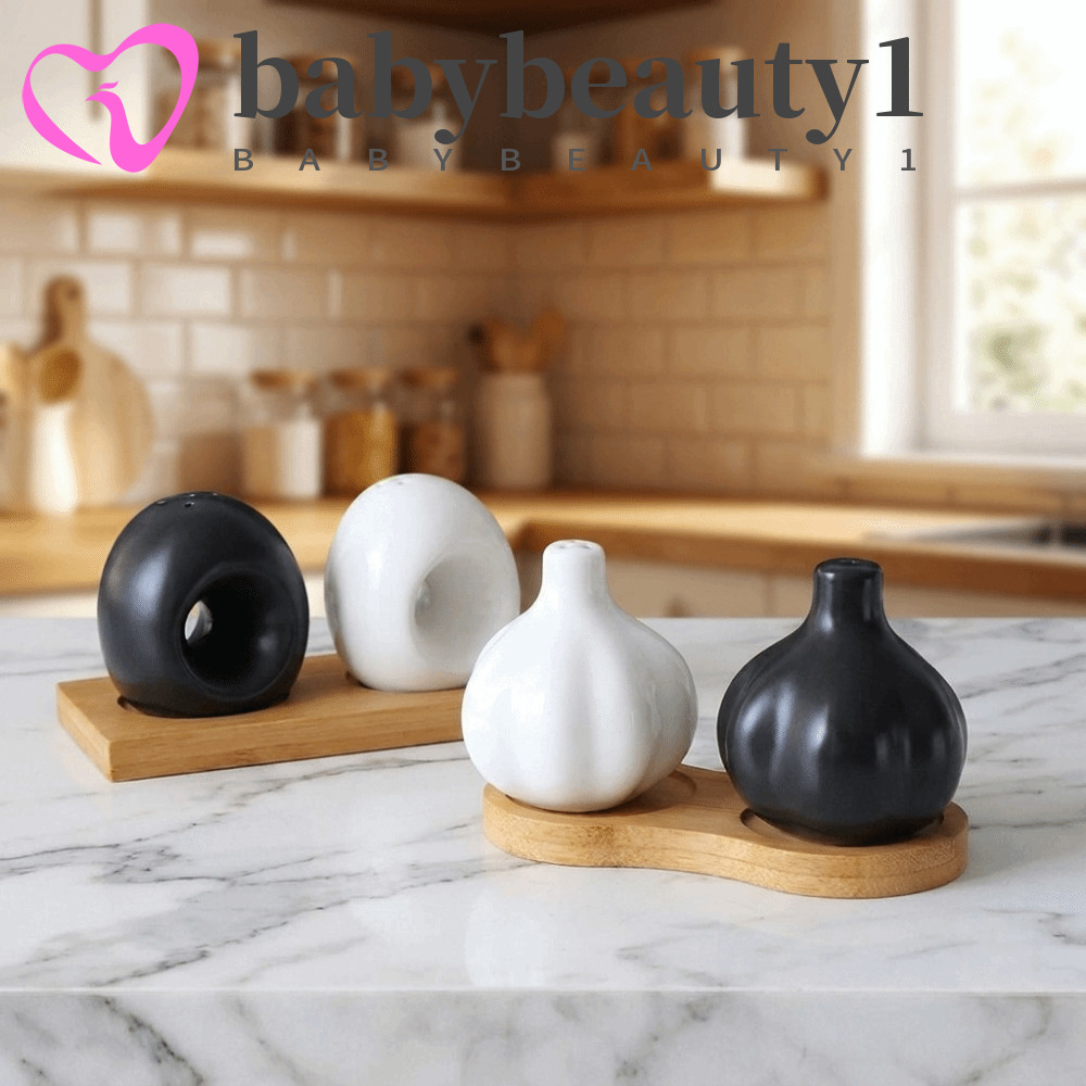 BABYBEAUTY1 Frascos De Especiarias Em Forma De Alho , Frasco De Tempero De Cerâmica Estilo Japonês , Pote De Condimento